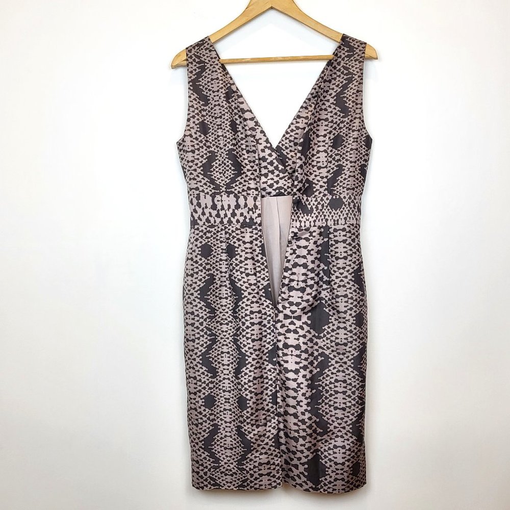 Banana Republic 100% Silk Gray Snakeskin Print Cocktail Dress, Size 4, NWT - Picture 5 of 12